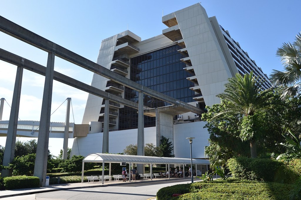 Left side view of Disney's Contemporary Resort