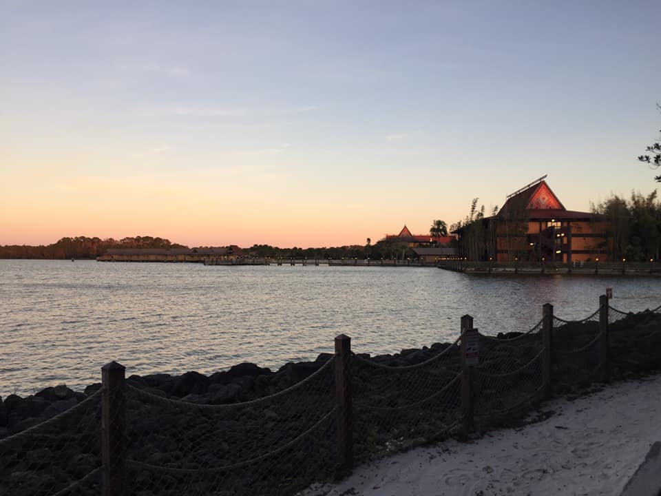 Polynesian Resort at dusk