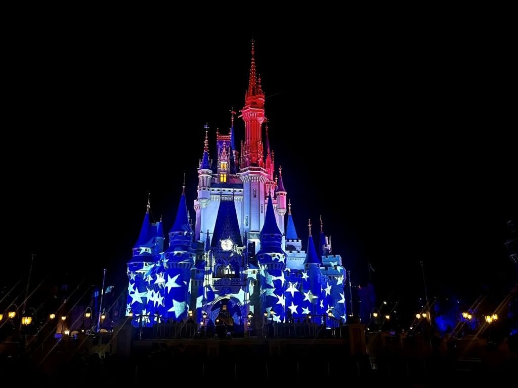 Magic Kingdom castle on July 4th